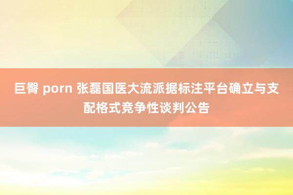 巨臀 porn 张磊国医大流派据标注平台确立与支配格式竞争性谈判公告