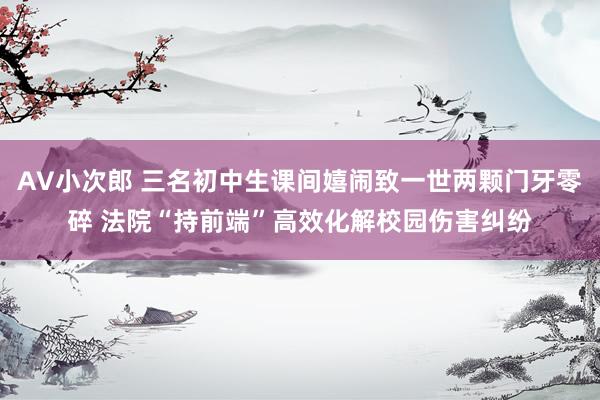AV小次郎 三名初中生课间嬉闹致一世两颗门牙零碎 法院“持前端”高效化解校园伤害纠纷