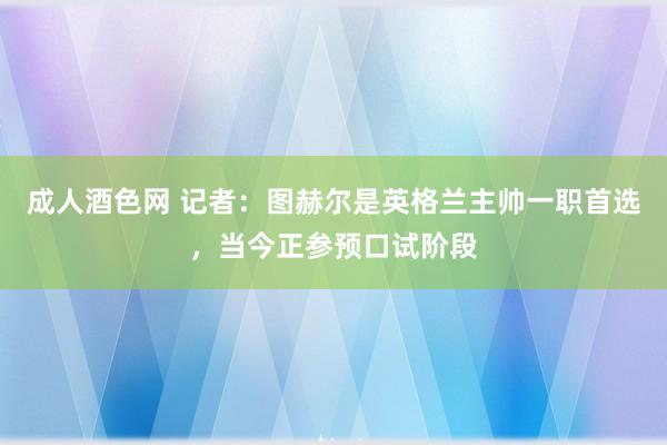 成人酒色网 记者：图赫尔是英格兰主帅一职首选，当今正参预口试阶段