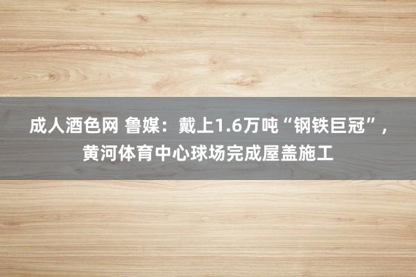成人酒色网 鲁媒：戴上1.6万吨“钢铁巨冠”，黄河体育中心球场完成屋盖施工