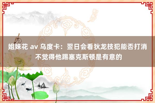 姐妹花 av 乌度卡：翌日会看狄龙技犯能否打消 不觉得他踢塞克斯顿是有意的